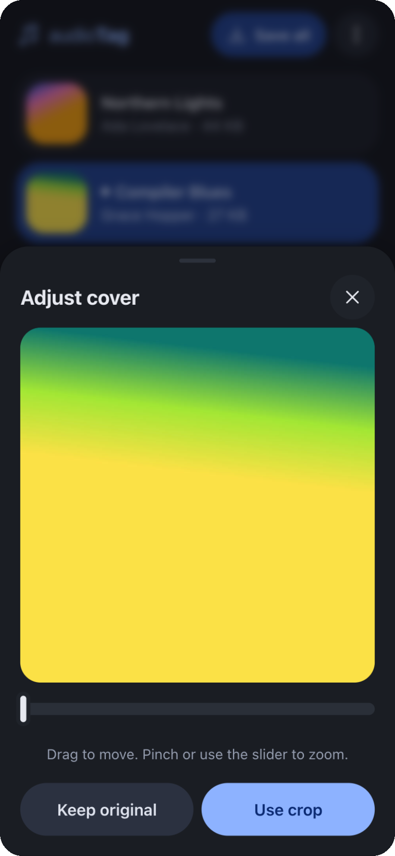 Cover zuschneiden in audioTag